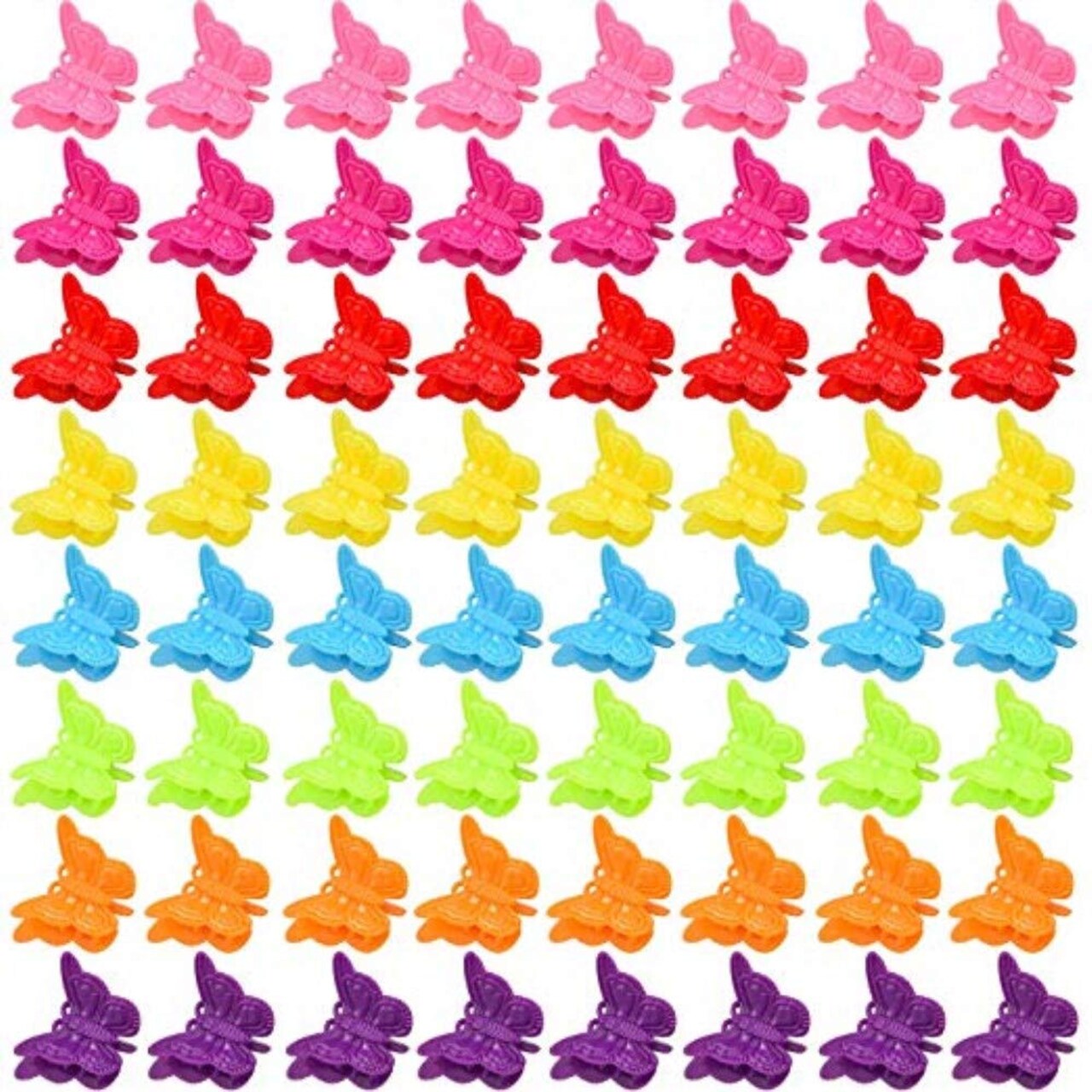 100 Packs Assorted Color Butterfly Hair Clips, Beautiful Mini Clips Accessories for Women and Girls, (Multicolor)